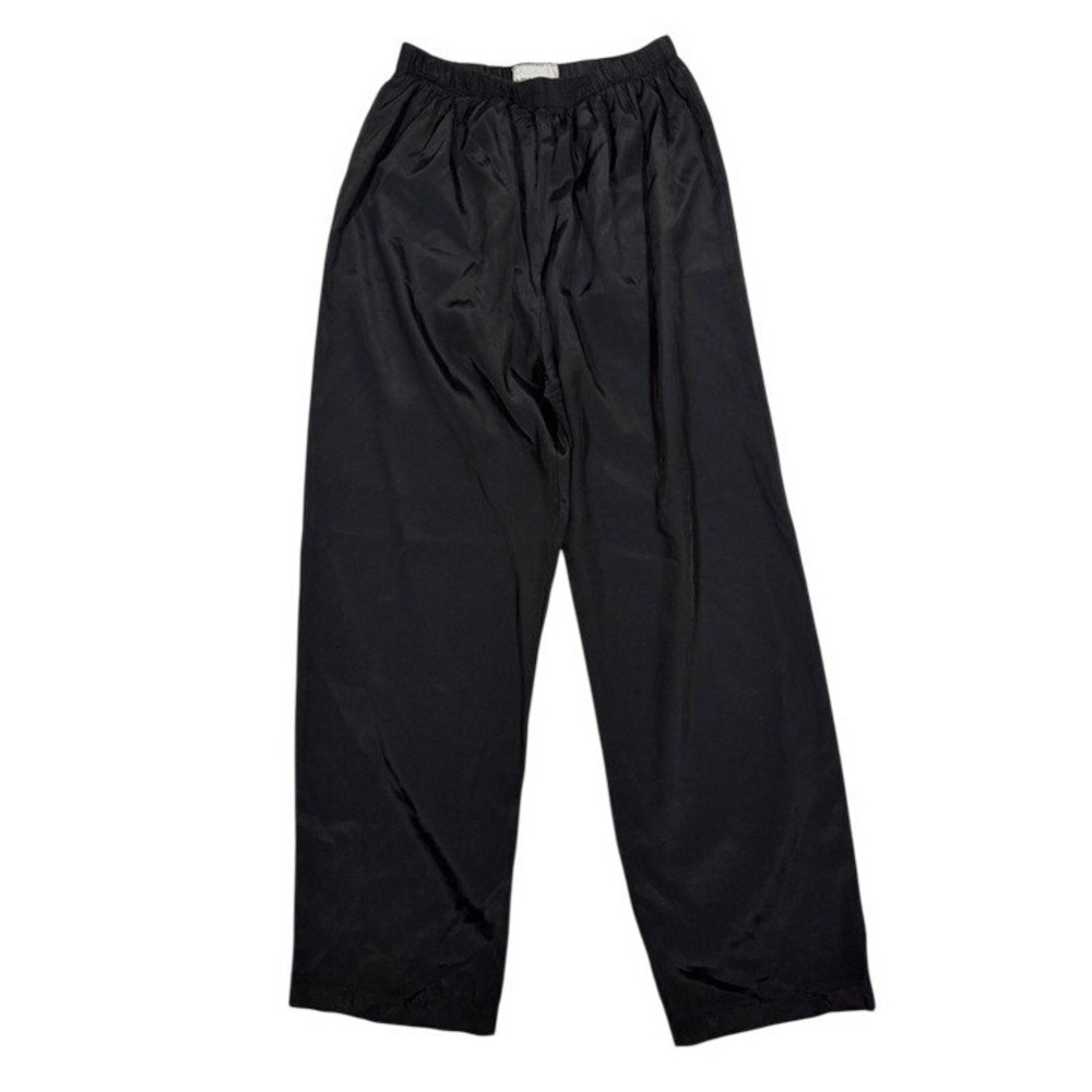 Wet Seal Pants Womens Small Vintage Black High Rise Wide Leg Rayon Made in USA